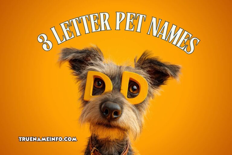 3 letter pet names