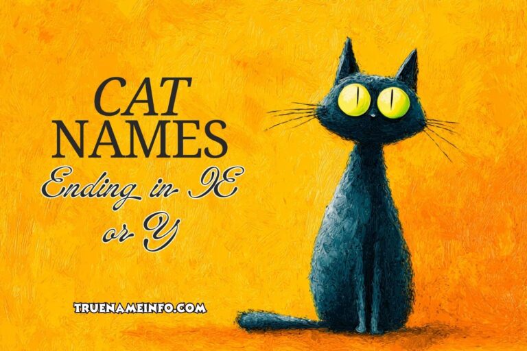 cat names ending in ie or y